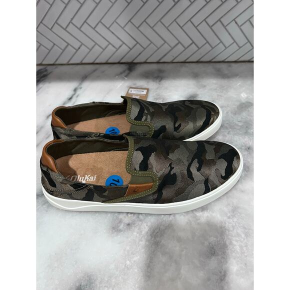 Olukai Laeahi Pai Slip On Shoes Camo Men’s 10 Comfort Casual Sneakers NWT main image 3